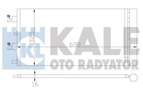 342840 KALE OTO RADYATOR Радіатор кондиціонера Dacia Duster, Renault Duster (342840) KALE OTO RADYATOR