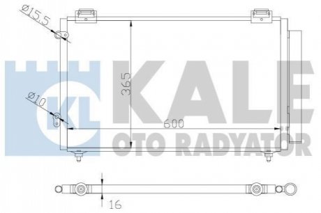 383100 KALE OTO RADYATOR KALE TOYOTA Радиатор кондиционера Corolla 02-