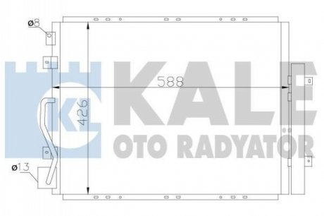 342625 KALE OTO RADYATOR KALE KIA Радиатор кондиционера Sorento I 02-