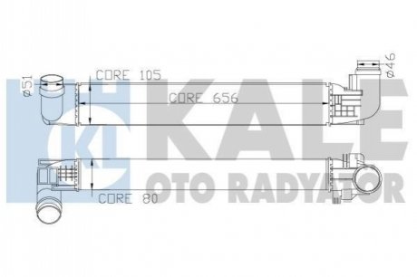 345090 KALE OTO RADYATOR Интеркулер Renault Duster (10-) (345090) KALE OTO RADYATOR