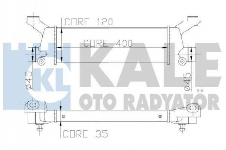 347900 KALE OTO RADYATOR KALE DB Интеркулер W168,Vaneo 1.6/1.9 01-