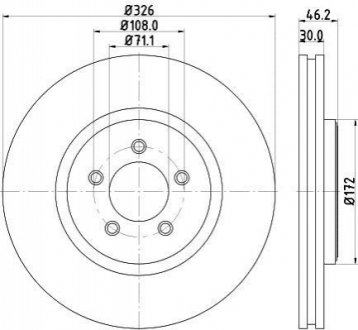 8DD355128881 HELLA Диск гальмівний PRO High Carbon; передн.