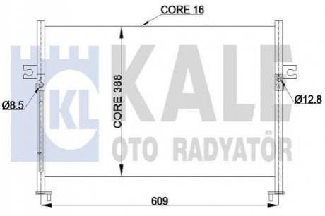 342425 KALE OTO RADYATOR Радиатор кондиционера Hyundai H-1 / Starex, H-1 Box, H100, Porter Condenser (342425) KALE OTO RADYATOR