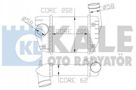 342200 KALE OTO RADYATOR KALE VW Интеркулер Audi A6 2.0TDI 04-