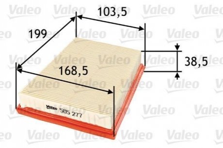 585277 Valeo Фильтр повітряний