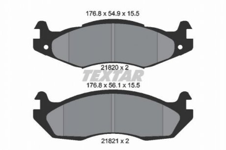 2182001 TEXTAR Гальмівні колодки, дискові