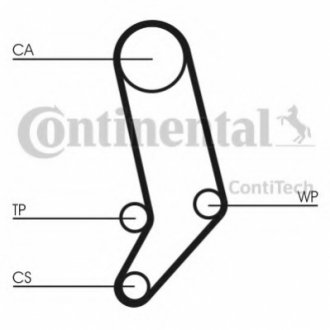 CT939K5 Contitech Комплект ремня ГРМ VW T4 2.5 90-03 (26.4x122z)