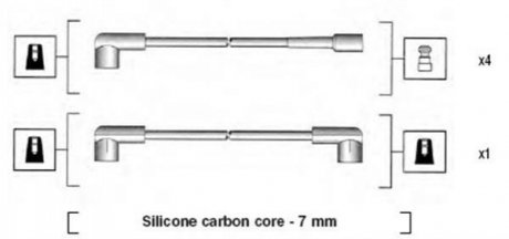 941245020809 MAGNETI MARELLI Комплект дротів запалювання