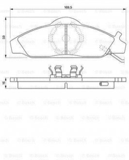 0986424551 BOSCH Гальмівні колодки дискові DAEWOO Korando/Musso 2.3,2.9,3.2 -05