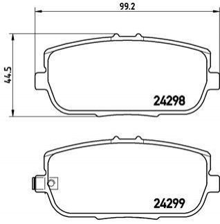 P49 044 BREMBO Гальмівні колодки дискові