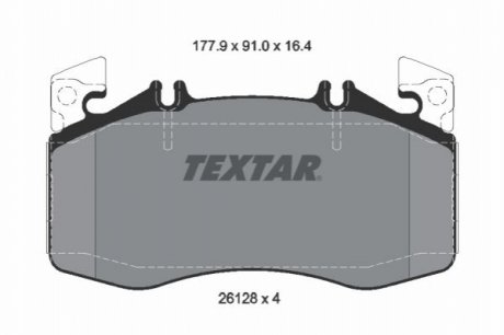 2612801 TEXTAR Комплект гальмівних колодок