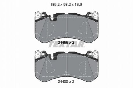 2445503 TEXTAR Комплект гальмівних колодок