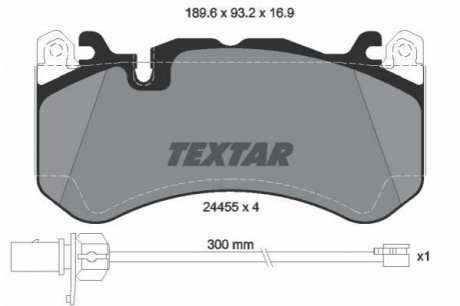 2445501 TEXTAR Комплект гальмівних колодок