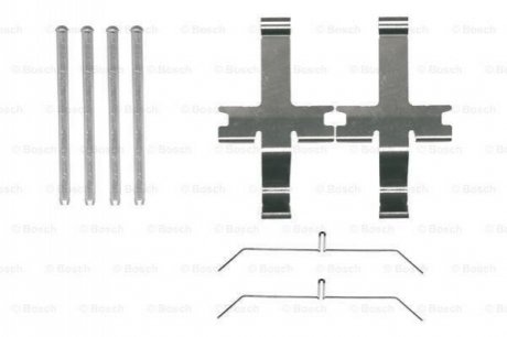 1987474485 BOSCH BOSCH TOYOTA К-т установчий передн. гальм. колодок HILUX VII 2.5 D-4D 4WD 07-15, LAND CRUISER 80 4.2 TD 90-97, LAND CRUISER 90 3.4 i 24V 96-02