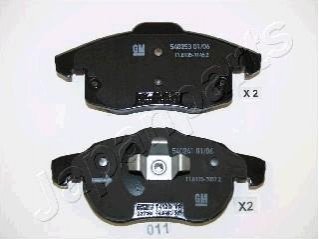 PA-011AF JAPANPARTS JAPANPARTS гальмівні колодки перед. OPEL Vectra C, Astra H, Zafira B FIAT Croma 05- SAAB 9-3