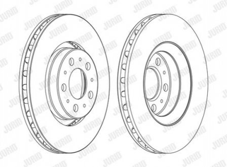 562173JC-1 Jurid JURID VOLVO Гапльмівний диск перед. S60 I (384) 2.4 00-10, S80 I (184) 2.5 TDI 99-06