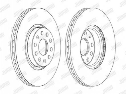 562387JC1 Jurid Гальмівний диск передній Audi A3,  TT / Seat Leon / VW Golf, Passat, Skoda, Octavia