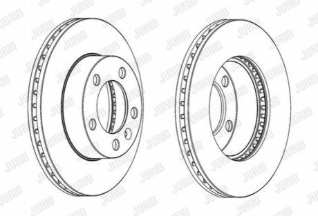 562713JC-1 Jurid JURID RENAULT диск гальмівний передн.Master 2.3dTi 10-,Nissan NV400 11-
