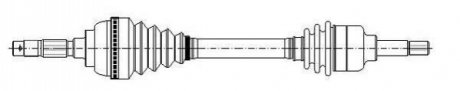 655-1135 CIFAM CIFAM FIAT піввісь L=580mm 25/24 зуб. FIORINO 1.3 D 07-, QUBO 1.3 D 08-