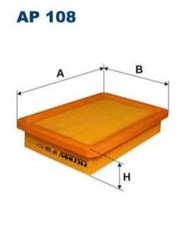 AP108 FILTRON Фільтр повітря HYUNDAI Excel 1.5GLi 10/92-, Scoupe 1.5i 12V, 1.5i 12V