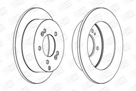 562552CH CHAMPION CHAMPION HYUNDAI диск гальмівний задн.Tucson,Sonata V, Kia Magentis