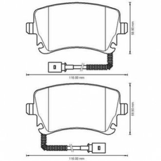 573225J Jurid JURID VW гальмівні колодки задн (з датчиками! Audi A4/A6/A8 04-T5