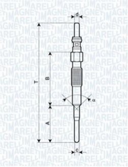 062900079304 MAGNETI MARELLI MAGNETI MARELLI CHEVROLET свічка розжарювання Opel Antara,Captiva