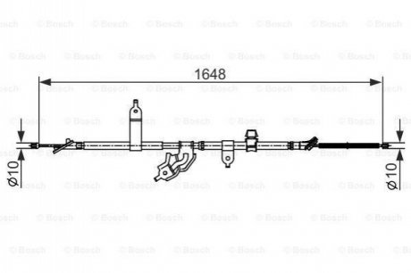 1987482442 BOSCH BOSCH TOYOTA трос ручного гальма YARIS / VIOS седан 1.3 06-