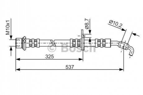 1987476782 BOSCH BOSCH TOYOTA гальм.шланг передн. лів.Carina -97 Picnic -01