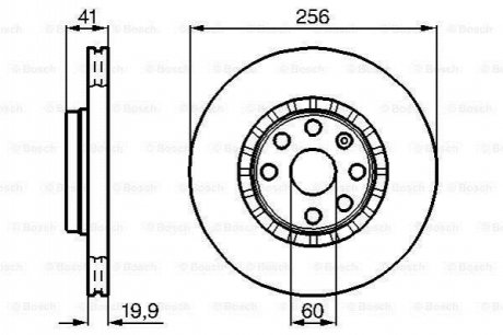 0986478535 BOSCH BOSCH гальмівний диск передн.OPEL Astra/Corsa/Vectra/Tigra