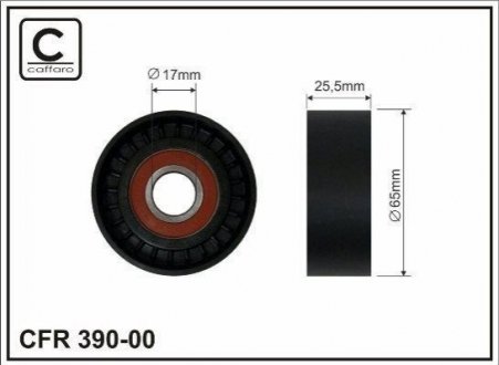 390-00 CAFFARO Натяжний ролик Citroen Berlingo II/C3/C4 1.4-1.6 16V 09->