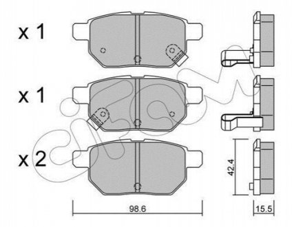 822-746-0 CIFAM Гальмівні колодки зад. Toyota Corolla/Yaris 05-