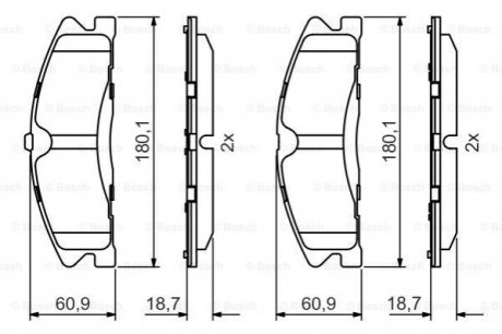 0986495399 BOSCH BOSCH FORD колодки гальм. передн. Explorer (USA) 3.5 10-