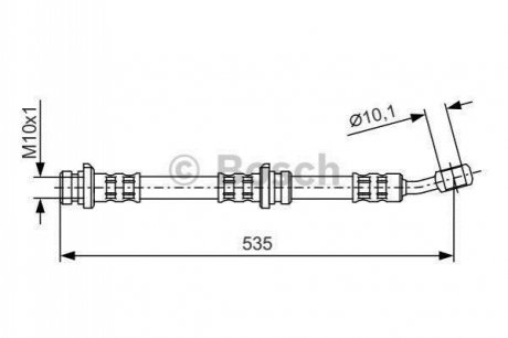 1987481025 BOSCH BOSCH NISSAN шланг гальмівний передн. VANETTA CARGO 95-