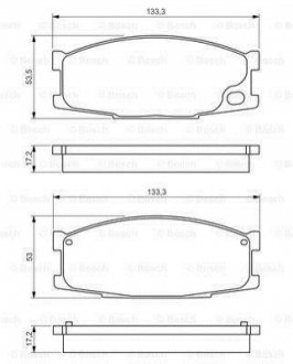 0986495130 BOSCH BOSCH MITSUBISHI К-т гальмівних колодок передніх Canter