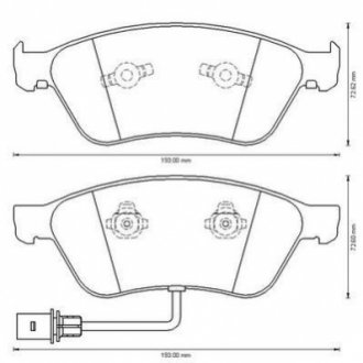 573207J Jurid Колодки гальмівні передні Audi A6 04-,A8 03- VW Phaeton