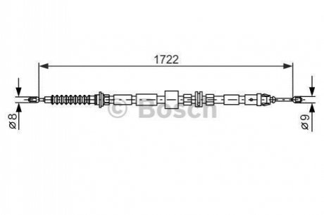 1987477733 BOSCH BOSCH трос ручного гальма лів./прав. FORD Mondeo 00-07