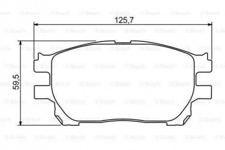 0986494212 BOSCH BOSCH TOYOTA К-т гальмівних колодок PREVIA 2.0D 07 00-