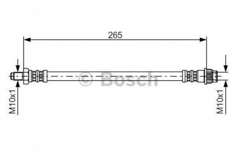 1987476948 BOSCH BOSCH RENAULT шланг гальмівний передн. R19, задн R21