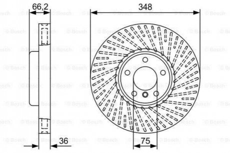 0986479W20 BOSCH BOSCH BMW диск гальмівний перед.прав.F10,6,7 F01 10-