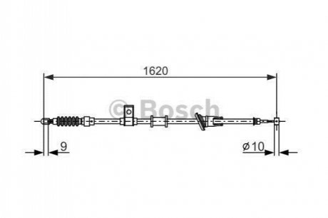 1987477893 BOSCH BOSCH VOLVO трос ручного гальма 1615/1470 мм S40 00-