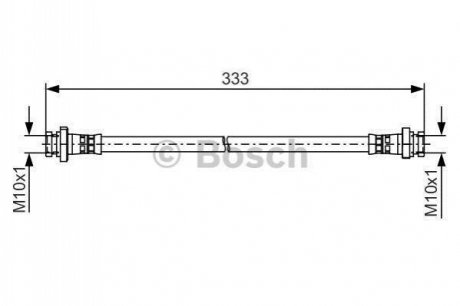 1987481478 BOSCH BOSCH NISSAN шланг гальмівний задн. лів. Almera 00-