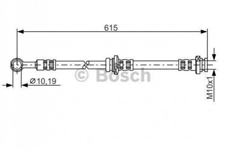 1987476998 BOSCH BOSCH NISSAN гальм.шланг задн. лів. ALMERA TINO 00-