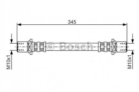 1987476943 BOSCH BOSCH TOYOTA шланг гальмівний задній HILUX II 87-