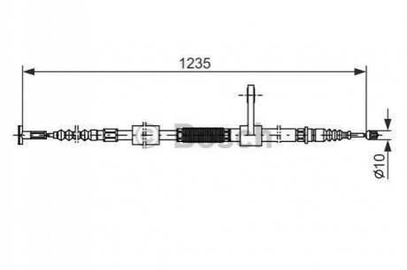 1987477831 BOSCH BOSCH ALFA ROMEO трос ручного гальма лів. 147 -10.
