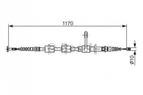 1987477554 BOSCH BOSCH ALFA ROMEO трос ручного гальма прав. 147 -10.