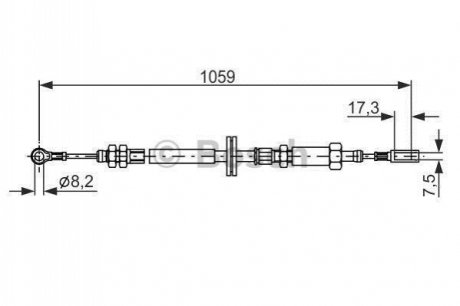 1987477114 BOSCH BOSCH FIAT трос ручн.гальм. передн.Nuovo Ducato 95-