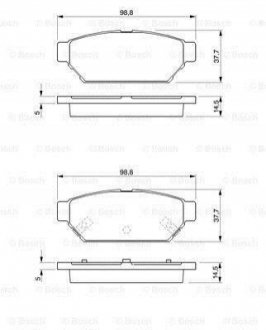 0986424464 BOSCH BOSCH MITSUBISHI гальмівні колодки задн.Carisma 95-