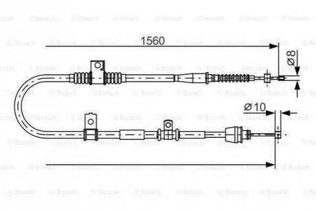 1987482360 BOSCH BOSCH KIA трос ручн.гальма прав.Cerato 04/04-11/04