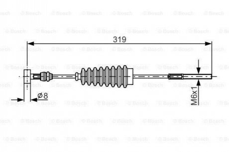 1987482157 BOSCH BOSCH трос гальм. передн. TOYOTA AVENSIS VERSO -09